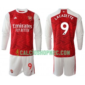 Arsenal Alexandre Lacazette 9 Bambino Maglia Prima 2020/2021 Manica Lunga (+ Pantaloncini)
